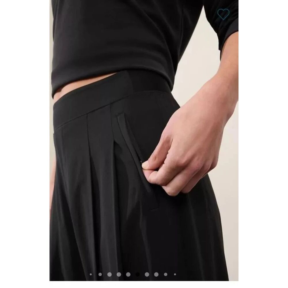 Athleta Brooklyn Heights Wide Leg Pant - Black 6 - Picture 3 of 10